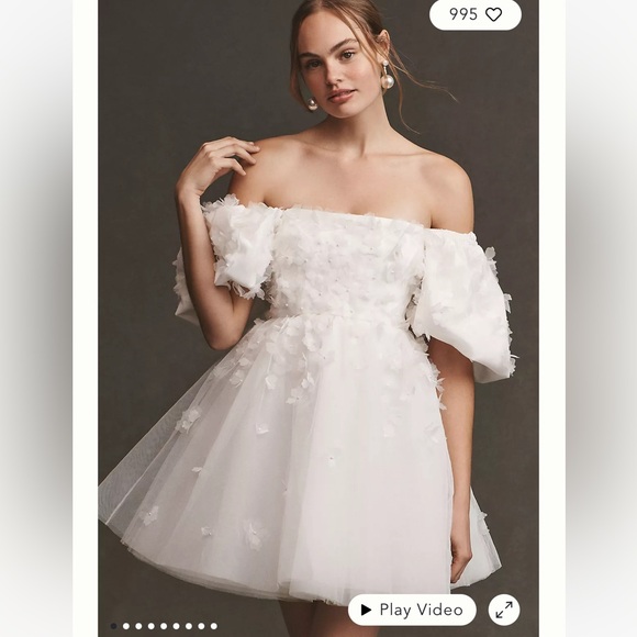 BHLDN Dresses & Skirts - Elegant Off-Shoulder White Dress